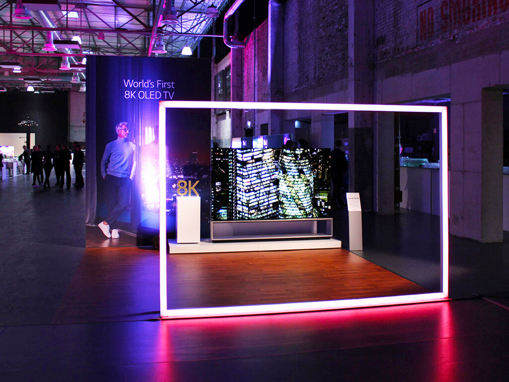 Frame mit Light auf einer Ausstellung